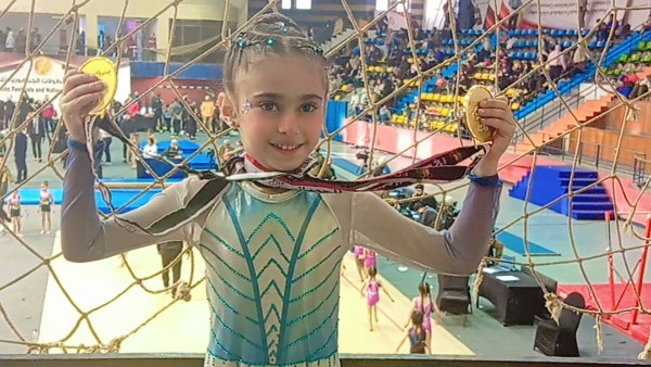 زينة طارق بطلة الجمباز