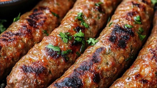 كفتة مشوية مع صلصة دقوس وطحينة 