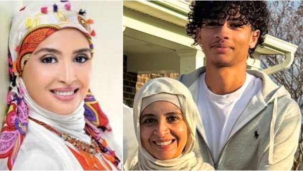 حنان ترك وابنها محمد 