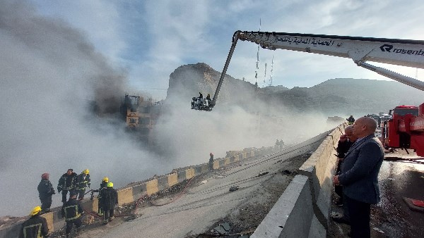 من حريق منطقة الزرايب