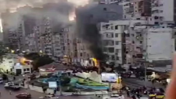 حريق داخل أحد المحولات الكهربائية