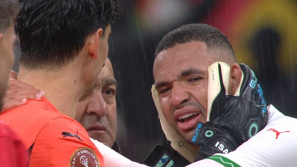 بكاء يوسف النصيري لاعب منتخب المغرب