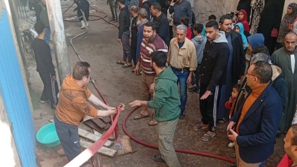 حريق منزل في المنوفية
