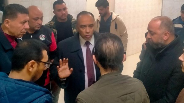 نائب محافظ المنيا يطمئن علي المصابين بحادث تصادم الطريق الدائري