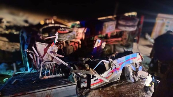 حادث تصادم بصحراوي المنيا 