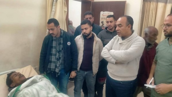 نائب محافظ المنيا يزور المصابين 