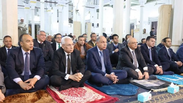 محافظ المنيا خلال الاحتفالية 