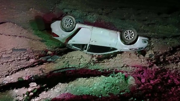 إنقلاب سيارة ملاكي 