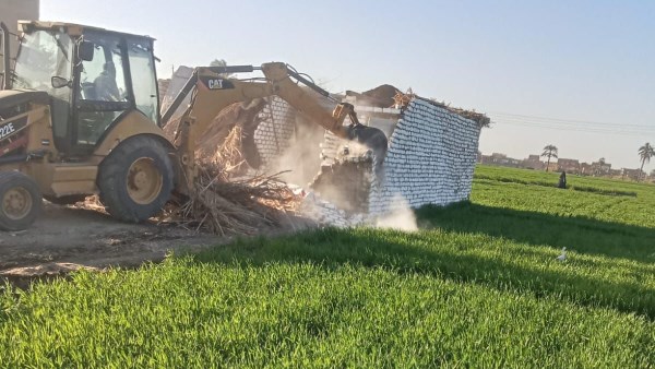 إزالة 196تعديا على أملاك الدولة والأراضي الزراعية في سوهاج