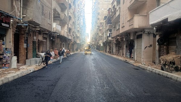 رصف شوارع شرق الإسكندرية