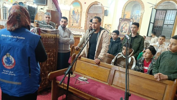 صحة مطروح: انتشار فرق المبادرات الرئاسية والتوعية الصحية بمحيط الكنائس والمتنزهات صحة مطروح: انتشار فرق المبادرات الرئاسية والتوعية الصحية بمحيط الكنائس والمتنزهات