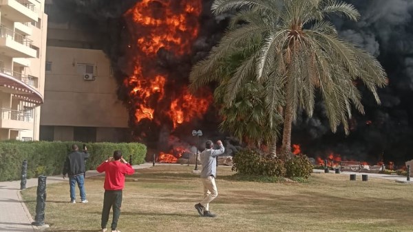 حريق بإحدى القرى السياحية 