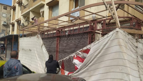 التحفظ على سرادق بدون ترخيص خلال الحملة