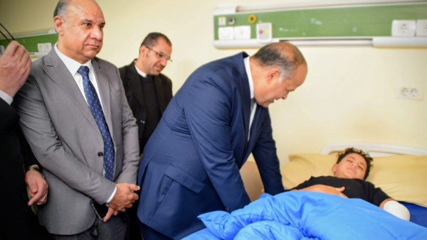 الغرباوي يطمئن على طالب بورسعيد آدم بعد تعرضه لحادث عقر كلب ضال