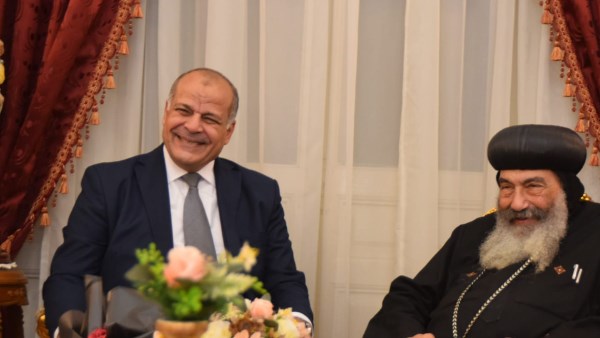 وفد تعليم بورسعيد يقدم التهنئة لـ الأنبا تادرس بمناسبة عيد الميلاد