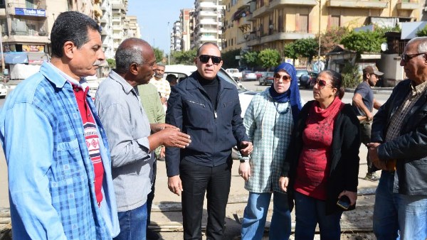 رئيس مدينة بورفؤاد يتفقد شارع ١٥ سبتمبر 