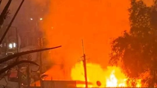 حريق هائل بالمحلة 