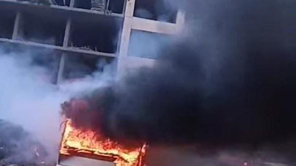 حريق في شقة سكنية