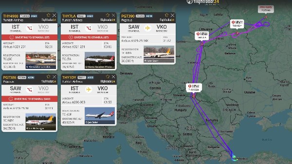 الطيران بين تركيا وروسيا