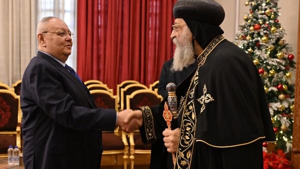 البابا تواضروس والمستشار أسامة شلبي