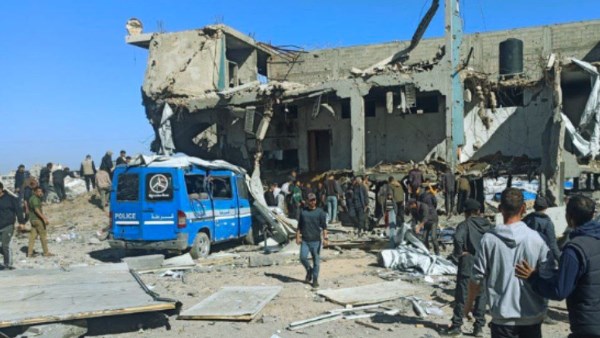 قصف الاحتلال لمركز شرطة بغزة