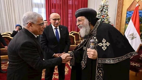 البابا تواضروس يستقبل رئيس وأعضاء مجلس القضاء الأعلى والنائب العام للتهنئة بعيد الميلاد المجيد