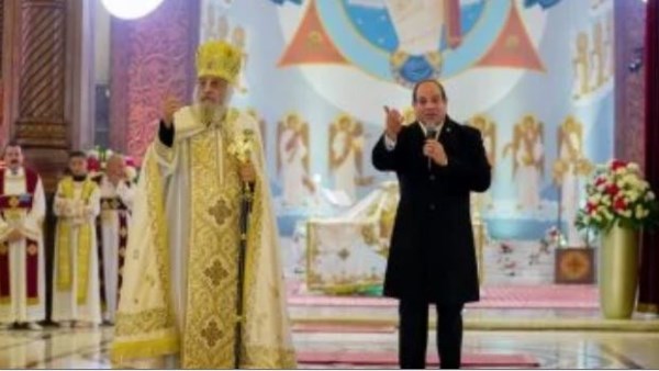 الرئيس السيسي فى احتفالات عيد الميلاد 