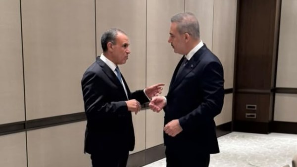 جانب من لقاء وزير الخارجية ونظيره التركي