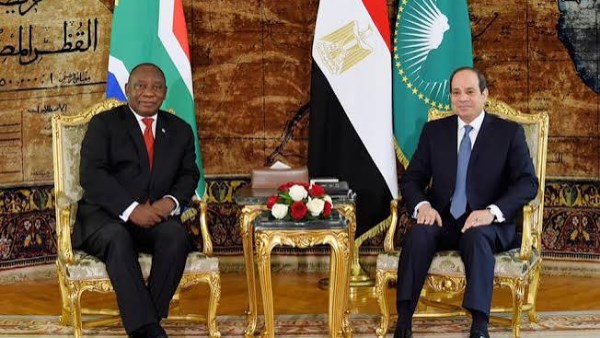 السيسي يستقبل رئيس جمهورية جنوب أفريقيا ب