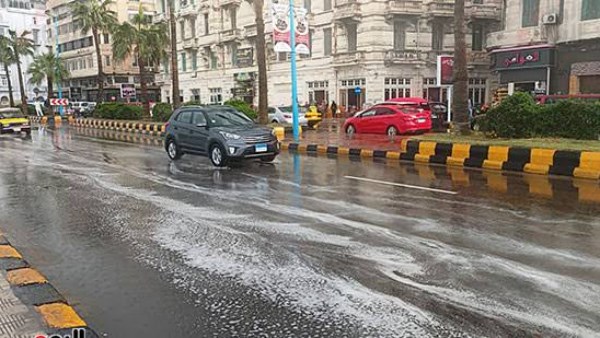 د أمطار غزيرة بالإسكندرية