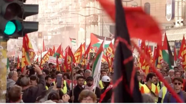 مظاهرات في إيطاليا 