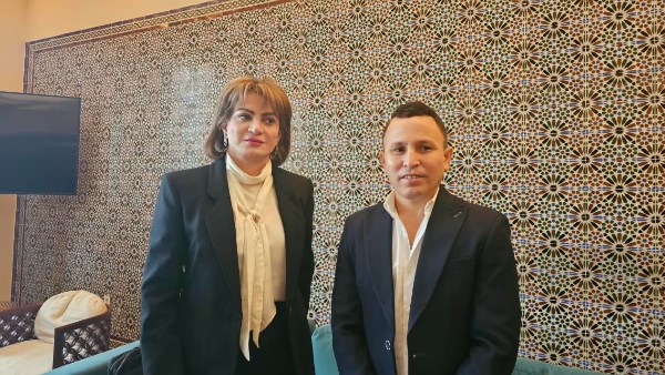 وزيرة البيئة العراقية ومحرر صدى البلد 