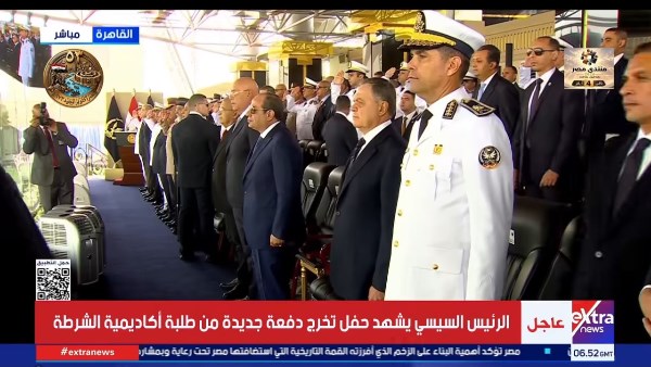  حرس الشرف يؤدون السلام الوطني أمام الرئيس السيسي