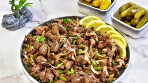طريقة عمل كبدة الدجاج الإسكندراني