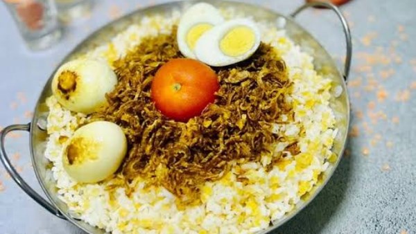 طريقة عمل الكشري الإسكندراني بالعدس الأصفر
