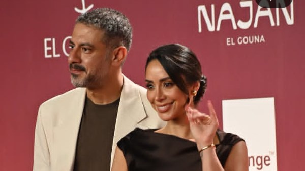 بسنت شوقي ومحمد فراج في مهرجان الجونة السينمائي