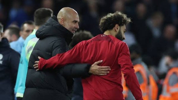 محمد صلاح وبيب جوارديولا 