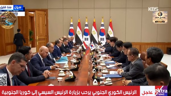 الرئيس السيسي والرئيس الكوري الجنوبي