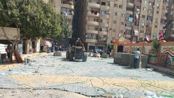  تركيب الإنترلوك بشوارع صفط اللبن