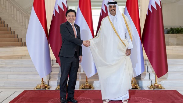 أمير قطر و رئيس وزراء سنغافورة