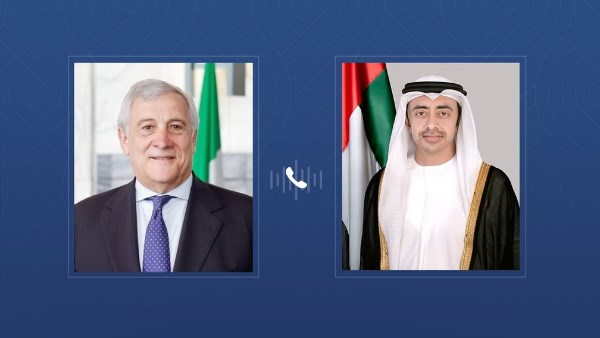 وزيرا خارجية الإمارات وإيطاليا