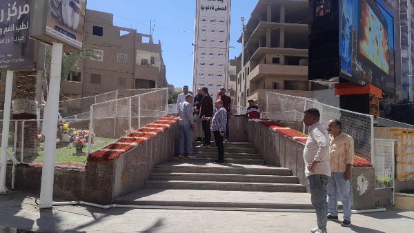 رفع كفاءة ميدان أبو جبل وشارع عمر بن الخطاب