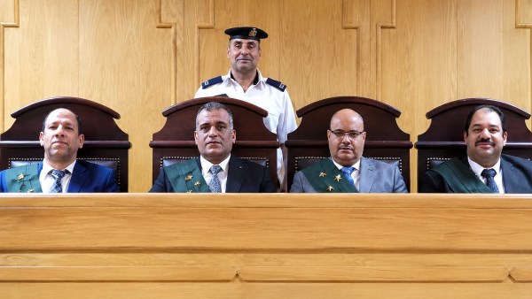 هيئة الدائرة الأولى بمحكمة جنايات الوادي الجديد 