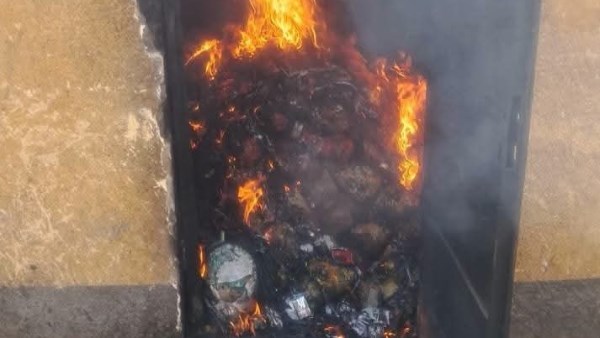 جانب من إعدام المنتجات