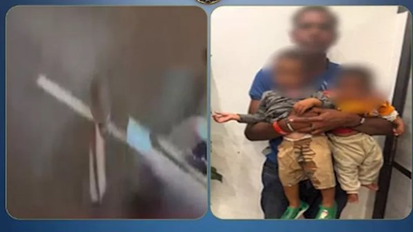 صورة الطفلتين في التسول 