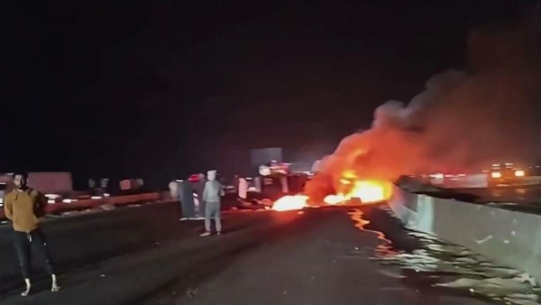 حريق فى سيارة بمطروح