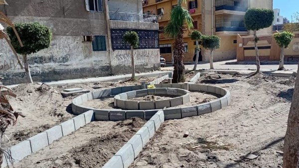 بورفؤاد تتابع مخطط تطوير المسطحات الخضراء بتقاطع شارعي الجامعة والحرية،