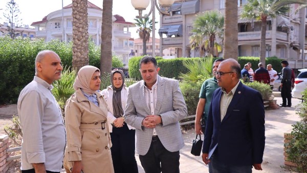 محافظ دمياط يتفقد مقر مركز معلومات شبكات المرافق برأس البر