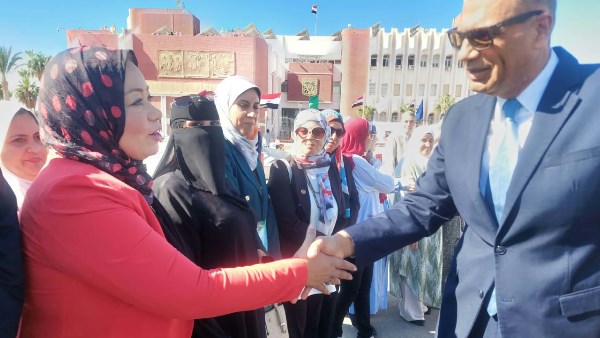 المحافظ خلال الاحتفال بذكرى نصر أكتوبر 