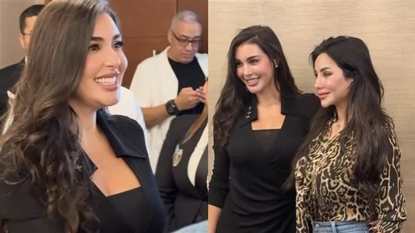 ياسمين صبري ولجين عمران في العرض الخاص لفيلم «مطلوب عائليًا» بدبي 